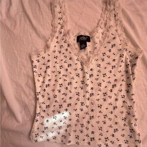 Lace floral tank